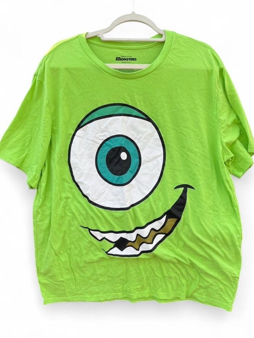 Disney Lime Green Mike Wazowski Graphic Short Sleeve Tee